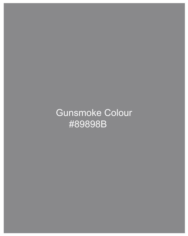 Gunsmoke Gray Printed Premium Cotton Top